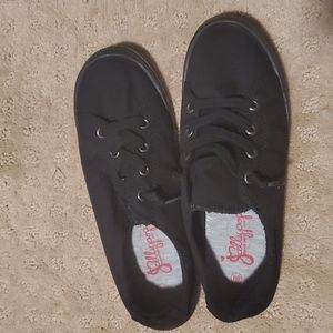 Jellypop slipon shoes, black, size 8
